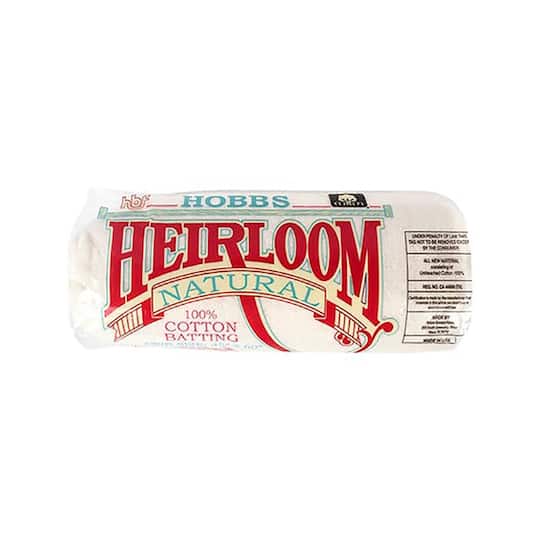 Hobbs Heirloom&#xAE; 100% Natural Cotton Batting, 45&#x22; x 60&#x22;